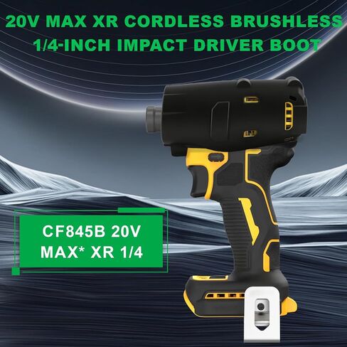 DCF845B Protective Boot for DEWALT 20V MAX XR Impact Driver Rubber Protective Boot for DCF845B 1/4" Impact Driver Accessories Black | Rubber Material in Kuwait