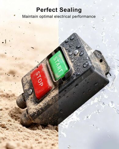 1 Pcs 110V/220V Dual Voltage Single Phase On Off Switch with Deep Switch Box Hardware Fit for Table Saw Router Table Drill Press Bench Saw in Kuwait