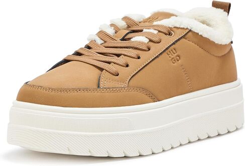 Hugo Women's Lyssa Fur Lined Platform Sneaker in Kuwait
