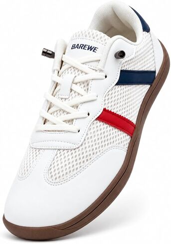 BAREWE Unisex Wide Toe Box Barefoot Sneakers Minimalist Zero Drop Casual Walking Shoes Breathable Mesh Low Flat Retro Trainers Non Slip Gum Rubber Sole for Men Women Daily Commute Travel Workout in Kuwait