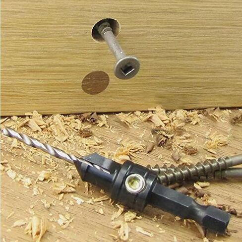 4 PCS Countersink Drill Bit Set, Woodworking Drill Bit, Woodworking Tools, Premium Steel Construction with L-Wrench, Industrial Drilling Accessories for DIY Carpentry and Furniture Making in Kuwait