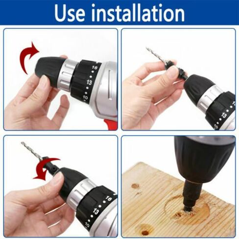 4 PCS Countersink Drill Bit Set, Woodworking Drill Bit, Woodworking Tools, Premium Steel Construction with L-Wrench, Industrial Drilling Accessories for DIY Carpentry and Furniture Making in Kuwait