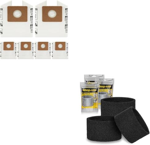 Shop-Vac 90667 1.5-Gallon All Around Collection Bag, 90525 Foam Sleeve Filter Replacements in Kuwait