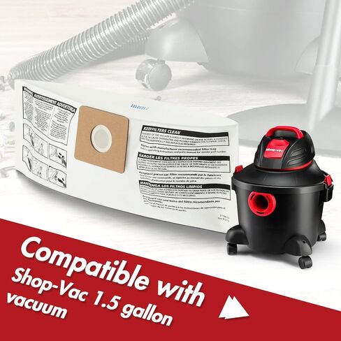 Shop-Vac 90667 1.5-Gallon All Around Collection Bag, 90525 Foam Sleeve Filter Replacements in Kuwait