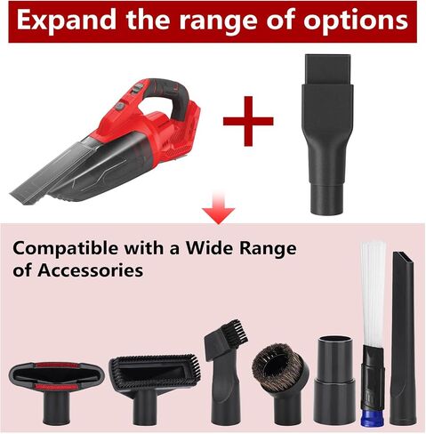 Universal Attachments Adapter Compatible with Craftsman CMCVH001 V20 Cordless Handheld Vacuum – Universal Fit 1-1/4" & 1-3/8" Attachments in Kuwait