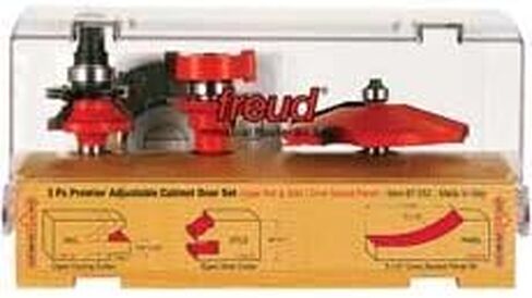 Freud 97-252: 3 Piece Premier Adjustable Cabinet Bit Set, ogee & cove profile in Kuwait