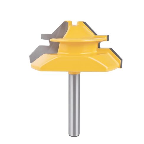 45 Degree Lock Miter Router Bit 1/4" Shank Woodworking Tools Joint Router Bit Creating Lock Miter Joint for Cabinets, Drawers, Cutting Diameter:2"(51mm) TS/SHD-01 in Kuwait
