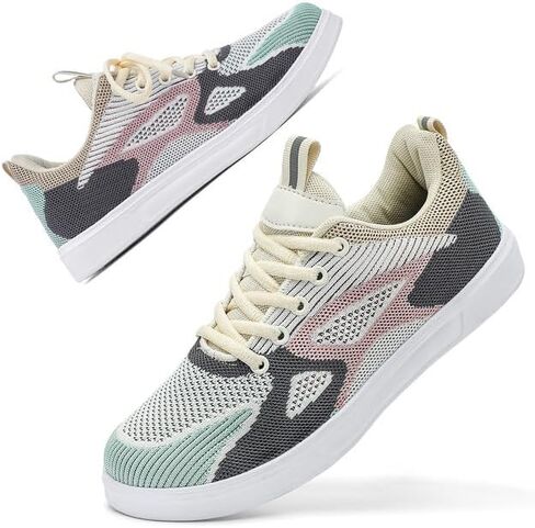 Women's Colorful Knit Sneakers Lightweight Retro Non-Slip Low-Top in Kuwait