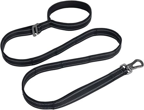 EXCELLENT ELITE SPANKER Double Layer Reflective Nylon Dog Leash Padded Handle 5 FT Nylon Dogs Leashes for Walking Training Lead for Small & Medium Dogs(Pink) in Saudi Arabia