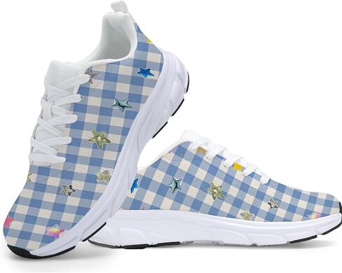 Women's Fashion Sneakers, Soft Padded Casual Platform Sneaker, Breathable Mesh Lace Up Daily Walking Footwear in Kuwait