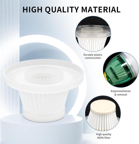 HEPA Vacuum Filter Replacement, Washable & Reusable Filters for Cordless Handheld Vacuum Cleaner, High Efficiency Filtration Accessories, 4 Pack in Kuwait