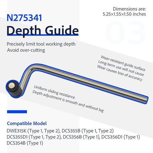 N275341 Depth Guide N275350 Block Assembly N278801 Knob for Dewalt DCS355D1 | for Dewalt DCS355B DCS356B DCS354B DCS355C1 DCS356D1 DCS355D1 DWE315K Block Assembly Depth Guide Knob Replace Parts in Kuwait