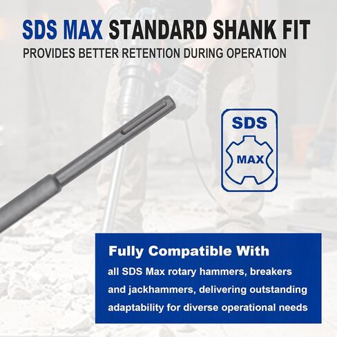 18'' SDS Max 40Cr Alloy Steel Clay Spade Bit, Jack Hammer Attachment for Trenching, Digging Clay, Gravel, Frozen Soil and Concrete Demolition in Kuwait
