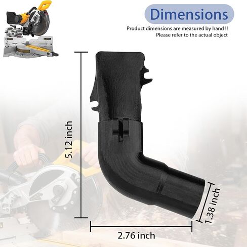 For Miter Saw Dust Collector, Dust Collection Fitting Compatible with Dewalt DW708. An Essential Workshop Accessory for Creating A Cleaner Environment in Kuwait