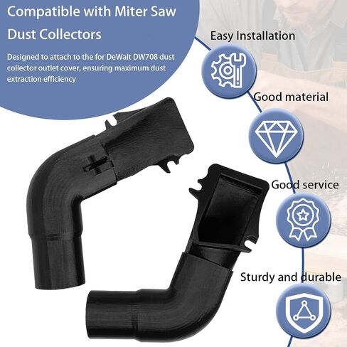 For Miter Saw Dust Collector, Dust Collection Fitting Compatible with Dewalt DW708. An Essential Workshop Accessory for Creating A Cleaner Environment in Kuwait