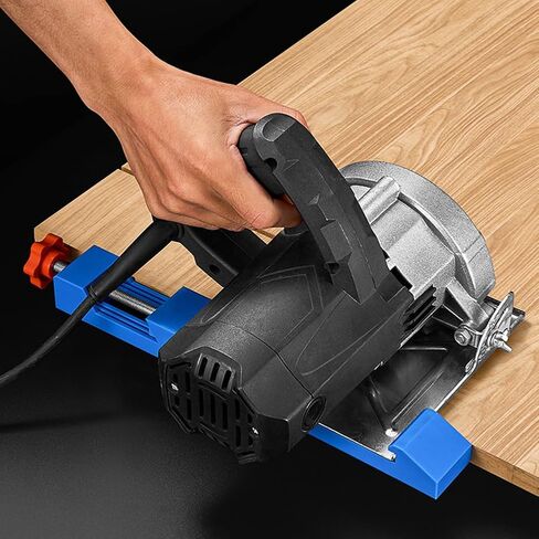 Circular Saw Guide Rail, Adjustable Cutting Machine Base Guide for 4-6 Inch Base for Woodcutting, Electric Circular Saw Milling Positioning Clamp, Cutting Positioning Tool(Blue) in Kuwait
