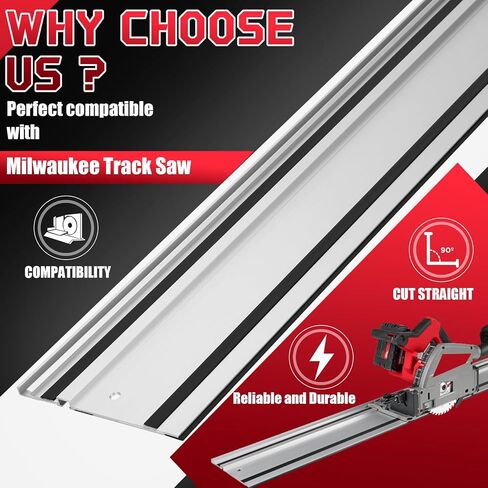 55"*2 Track Saw Guide Rail Compatible with Milwaukee Track Saw With Bag | Replacement for Milwaukee Guide Rail, Perfect Fit for Milwaukee Track Saw and Woodworking Longer Cuts, 2 Year Warranty in Kuwait