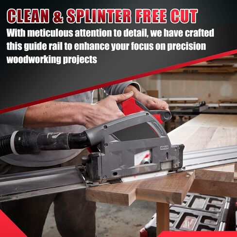 55"*2 Track Saw Guide Rail Compatible with Milwaukee Track Saw With Bag | Replacement for Milwaukee Guide Rail, Perfect Fit for Milwaukee Track Saw and Woodworking Longer Cuts, 2 Year Warranty in Kuwait