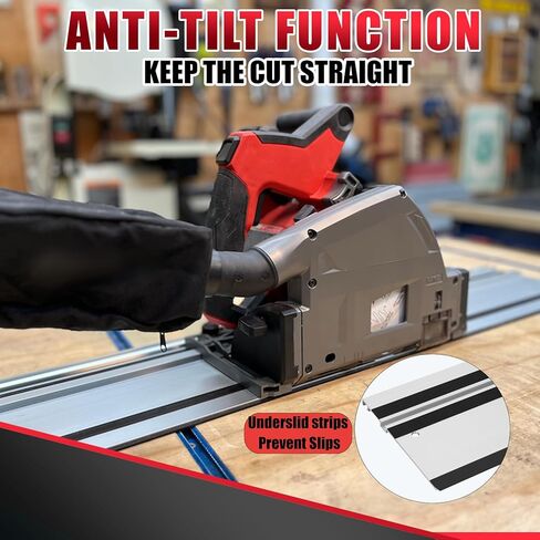 55"*2 Track Saw Guide Rail Compatible with Milwaukee Track Saw With Bag | Replacement for Milwaukee Guide Rail, Perfect Fit for Milwaukee Track Saw and Woodworking Longer Cuts, 2 Year Warranty in Kuwait