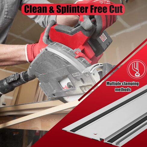55"*2 Track Saw Guide Rail Compatible with Milwaukee Track Saw With Bag | Replacement for Milwaukee Guide Rail, Perfect Fit for Milwaukee Track Saw and Woodworking Longer Cuts, 2 Year Warranty in Kuwait