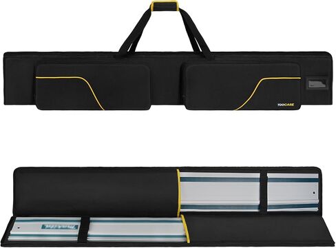 Track Saw Guide Rail Bag,Padded Protective Carrying Case Fits 2 Guide Rails Each Up To 59 Inches,Compatible With Milwaukee/Dewalt/Festool Guide Rails,2 Large Front Accessory Pockets (Bag Only) in Kuwait