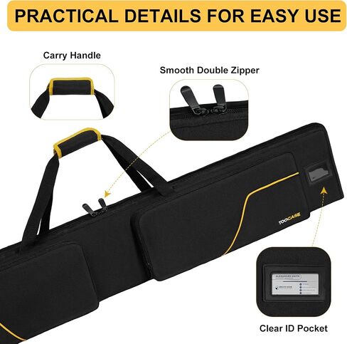 Track Saw Guide Rail Bag,Padded Protective Carrying Case Fits 2 Guide Rails Each Up To 59 Inches,Compatible With Milwaukee/Dewalt/Festool Guide Rails,2 Large Front Accessory Pockets (Bag Only) in Kuwait