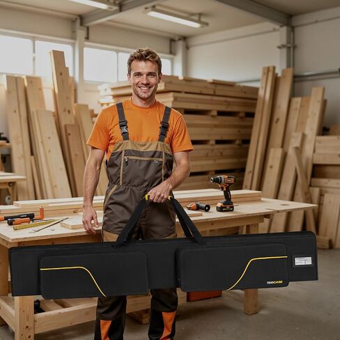 Track Saw Guide Rail Bag,Padded Protective Carrying Case Fits 2 Guide Rails Each Up To 59 Inches,Compatible With Milwaukee/Dewalt/Festool Guide Rails,2 Large Front Accessory Pockets (Bag Only) in Kuwait