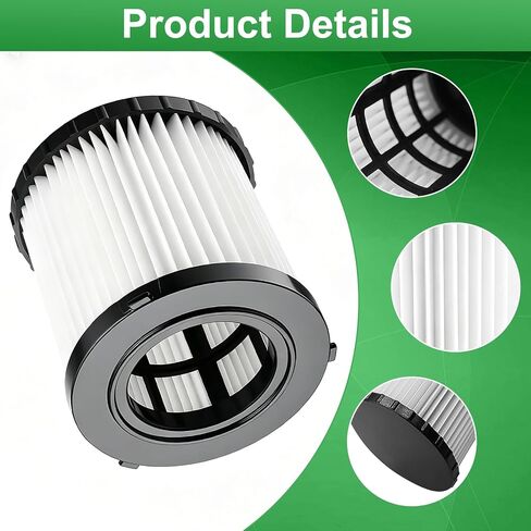 2 Pack DCV581H Replacement Filter for DeWalt DCV580/DCV581H Wet Dry Vacuum, 4.3"x4.5" Washable Reusable Vacuum Filter in Kuwait