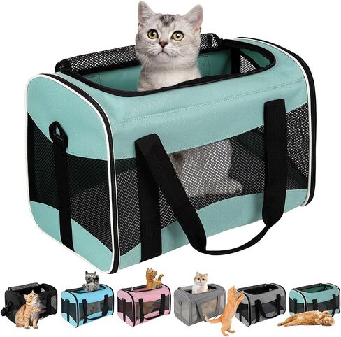 top tasta cat Carrier Large Dog Cat Carriers Puppies up to 30Lbs, Big Dog Carrier Soft Sided, Collapsible Travel Puppy Carrier (X-Large, Pink) in Kuwait