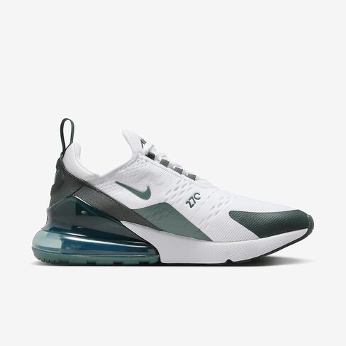 Nike Air Max 270 Women's Shoes (HQ3421-100, White/Bicoastal/Phantom/Vintage Green) Size 5 in Kuwait