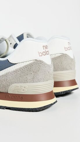 New Balance Men's 574 Sneakers, Brown White, 9 Medium US in Kuwait
