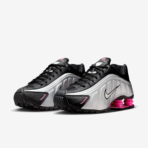 Nike Shox R4 Women's Shoes (Black/Pinksicle/Metallic Silver) Size 8 in Kuwait
