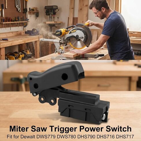 N548978 Miter Saw Power Switch Trigger/Switch Assembly Compatible With Dewalt DWS713, DWS715, DWS716, DWS716XPS, DWS779, DWS780 Replaces switch 606056-00 in Kuwait