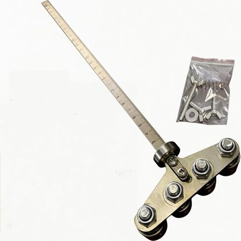Adjustable Stainless Steel Positioning Calipers & Cutting Guide for Circular Saws and Hand Saws - Precision Wood Cutting & Measurements (Silvery White) in Kuwait
