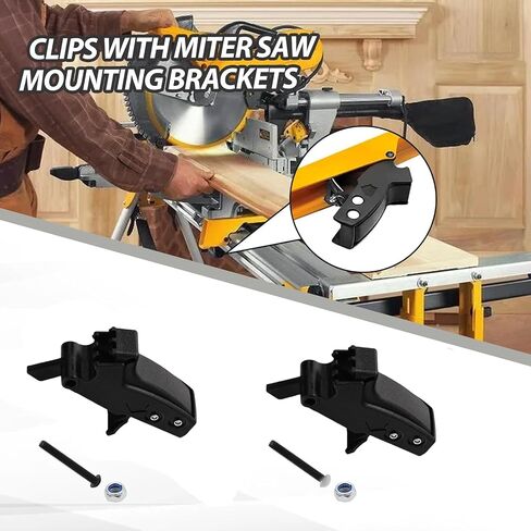 Miter Saw Mounting Brackets Clips, 2 Pack, compatible with DW7231, DW723, DWX723, DWX724, DW730 Stands in Kuwait