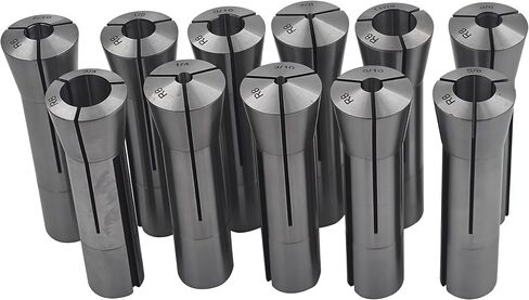 (11pcs) R8 Collet 1/8" 3/16" 1/4" 5/16" 3/8" 7/16" 1/2" 9/16" 5/8" 11/16" 3/4" Set in Kuwait