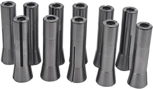 (11pcs) R8 Collet 1/8" 3/16" 1/4" 5/16" 3/8" 7/16" 1/2" 9/16" 5/8" 11/16" 3/4" Set in Kuwait