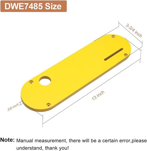 3 Pack Zero Clearance Inserts Laminated Fit for DWE7485 DCS7485B, DCS7485T1 with riving Knife Slot (13 x 3.75) in Kuwait