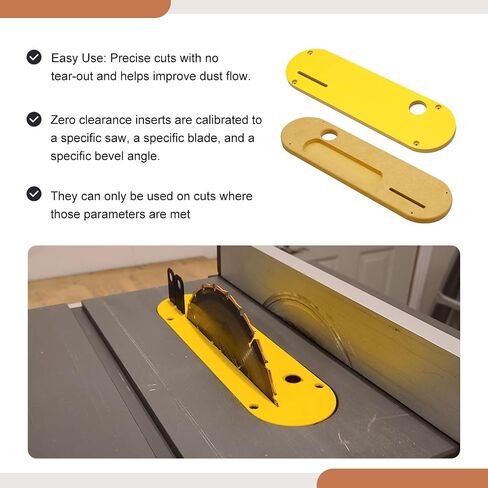 3 Pack Zero Clearance Inserts Laminated Fit for DWE7485 DCS7485B, DCS7485T1 with riving Knife Slot (13 x 3.75) in Kuwait