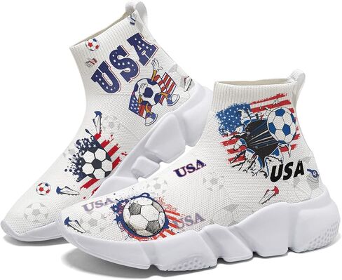 Hetios World Cup Painted Sock Shoes Women's Sneakers Commemorative Running Shoes in Kuwait