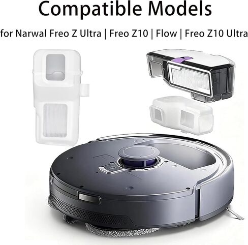 2-Pack Replacement Dust Bin for Narwal Freo Z Ultra, Z10, Flow, Z10 Ultra Robot Vacuum - Interchangeble Washable Dust Container with Press-Fit Installation in Kuwait