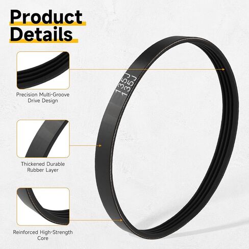 2 PCS Band Saw Drive Belt Compatible With Craftsman 10 Inch Band Saw 1/3 HP Motor Replace#: 119214000 119.214000 JL22020003 351.214000 in Kuwait