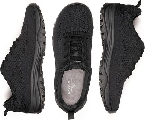 HARMONY 783 Unisex Grounding Sneaker, Black Knit | Carbon-Infused Conductive Sole, Grounded Walking Shoe, Earthing Sneaker, Everyday Comfort, Medium Width, For Women & Men in Kuwait