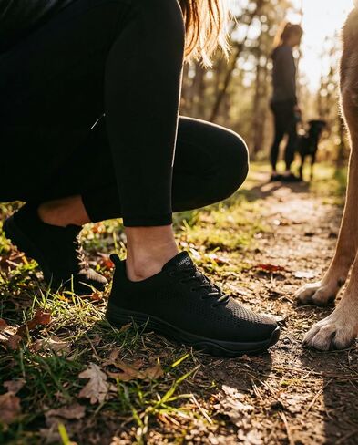 HARMONY 783 Unisex Grounding Sneaker, Black Knit | Carbon-Infused Conductive Sole, Grounded Walking Shoe, Earthing Sneaker, Everyday Comfort, Medium Width, For Women & Men in Kuwait