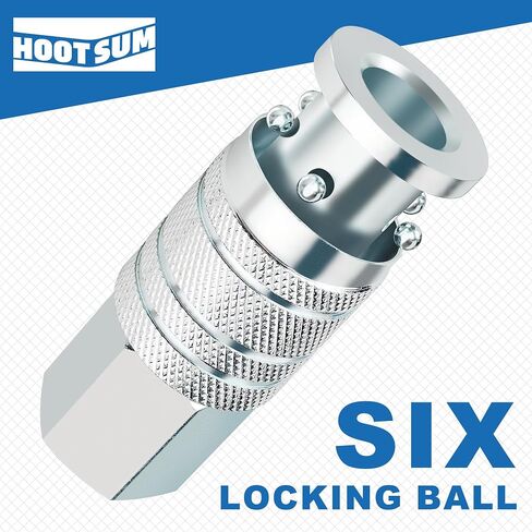 2PCS 1/2" I/M Industrial Type Air Coupler with 1/2" FNPT, Steel High Flow Air Tool Fittings in Kuwait