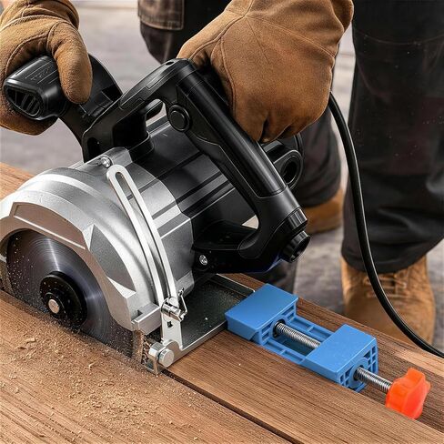 Woodworking Circular Saw Guide Base, Blue Adjustable Positioning Clamp, Precision Cutting Tool in Kuwait