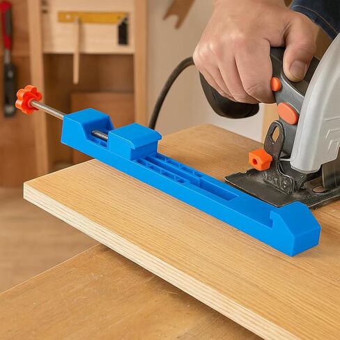Woodworking Circular Saw Guide Base, Blue Adjustable Positioning Clamp, Precision Cutting Tool in Kuwait