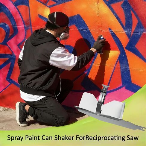Spray Paint Can Shaker for Reciprocating Saw, Paint Can Shaker for DIY Painter Artist, Paint Shaker Spray Can Mixer Machine Made of Stainless Steel Fits 2" to 3" Cans in Kuwait