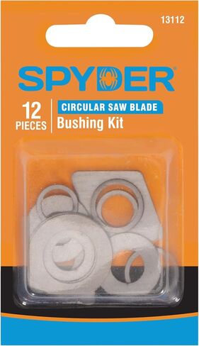 Spyder Arbor Bushing Kit for Circular Saw Blades, 12 pieces, includes Common Adapters for many Diameters, Reduces Wobble, Increases Safety and Stability (13112) in Kuwait