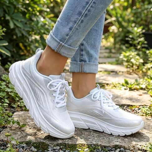 Shoes for Women Sneakers Knit Fabric Shock Absorbing Wear Resistant Running in Kuwait